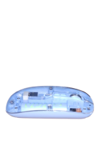 Sky Blue-Transparent Wireless USB + Bluetooth Rechargeable Mouse - Image 2