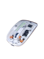White-Transparent Wireless USB + Bluetooth Rechargeable Mouse