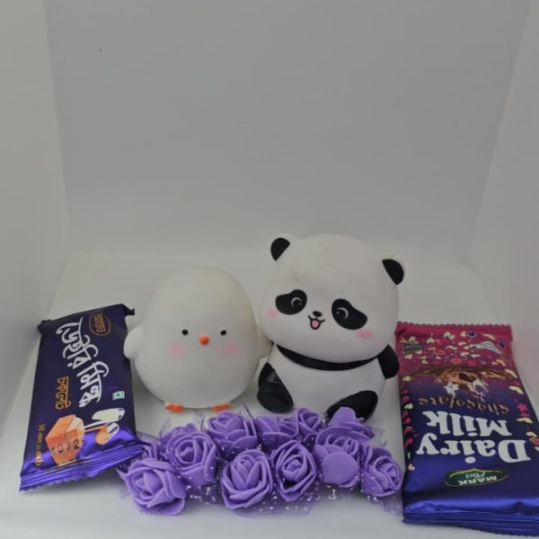 Couple Package 3 – Panda & Chicken Cute Combo Gift Box