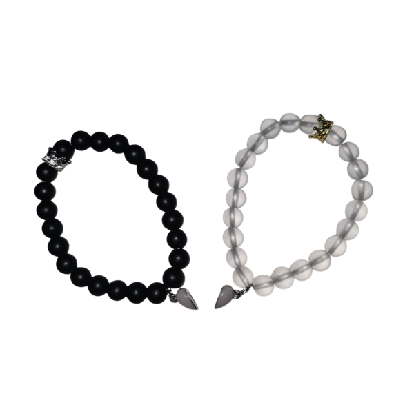 Couple Bracelet Set – King & Queen Beads