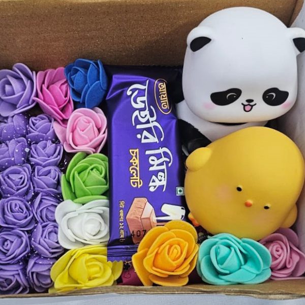 Couple Package 1 – Panda & Chicken Cute Combo Gift Box