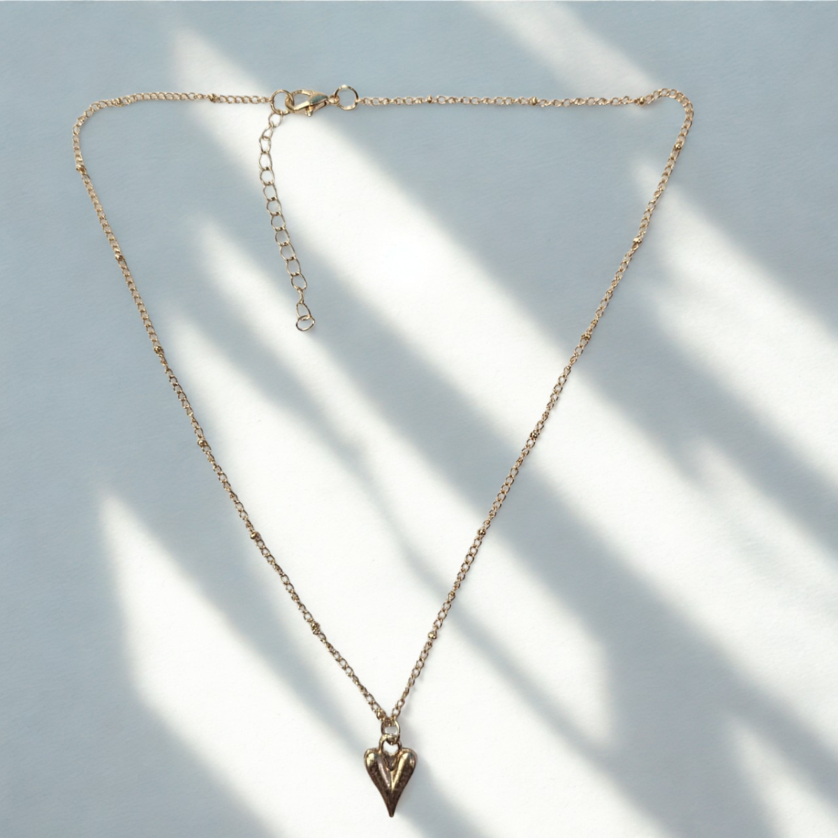 Heart Charm Pendant Necklace – Gold & Silver Edition - Image 2