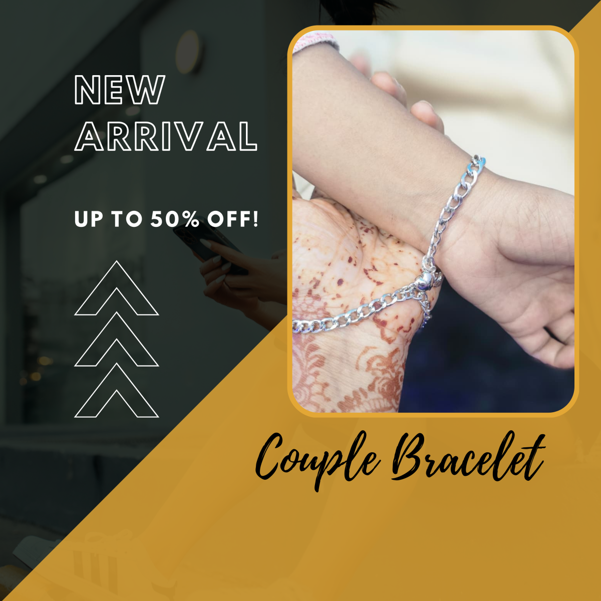 Silver Chain Bracelet – Stylish Couple Edition - Image 2
